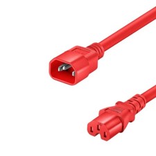 Tripp Lite 3ft Power Extension Cord 14 Awg 15A C14 C15 Heavy Duty Sjt Red