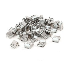 50pcs USB 2.0 Type A Right Angle 4-Pin SMD Female Jack Connector