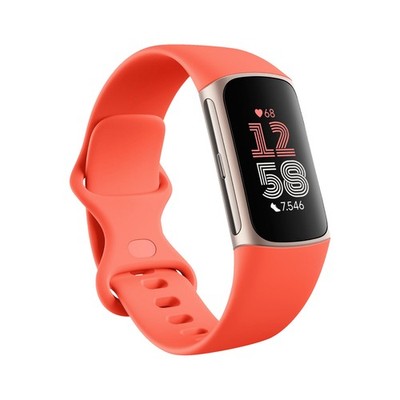 FITBIT Charge 6, Fitness Tracker, S, L, Coral