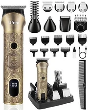 Beard Trimmer for Men, Cordless Hair Clipper, Shaving Kit for Mustache, 7 in 1