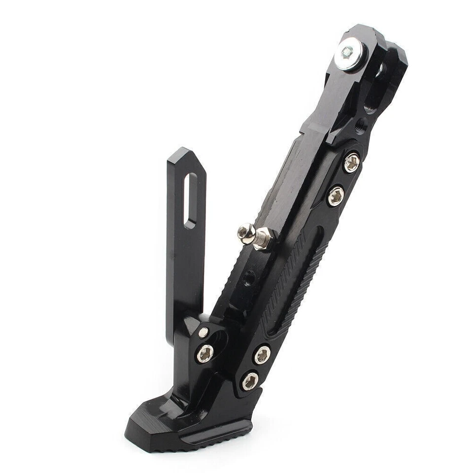 CNC Adjustable Foot Support Side Stand Parking Leg Kickstand Black Motorcycle US - Image 2 of 4