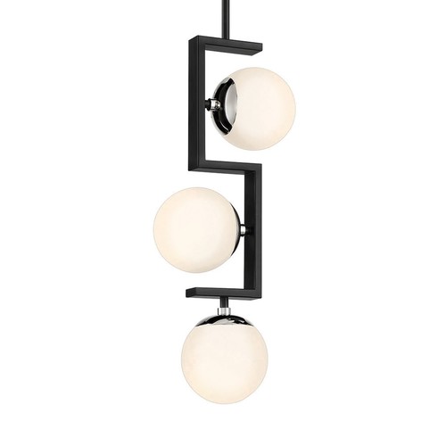 George Kovacs P5421-572 Alluria II 3 Light Pendant Light - Coal With Nickel