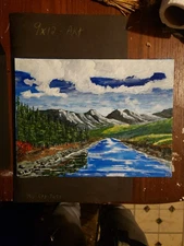 Surreal Acrylic Painting  Trees Native Art Canadian Artist Wall Art 