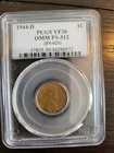 1944 D, OMM FS-512 (FS-021) Lincoln Cent - PCGS VF30