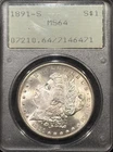 1891-S MORGAN DOLLAR PCGS MS64 RATTLER OGH PQ!