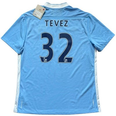 2011/12 Manchester City Home Jersey #32 Tevez 46 / XL Umbro EPL