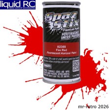 Spaz Stix 02309 Fire Red Fluorescent Aerosol Paint 3.5oz Can