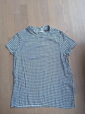 Street One Bluse Shirtbluse Shirt Kurzarm 42 Schwarz Weiß Kariert