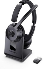 Wireless Headset, Bluetooth Headset with Noise Cancelling Microphone, Best Headp