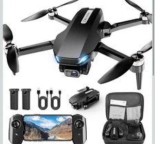 Drone with Camera, 2K HD FPV Drone with Brushless Motor, Altitude Hold, Gesture 