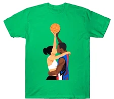 Retro Y2K Love and Basketball Hip Hop Comfort Green T-Shirt Unisex XL