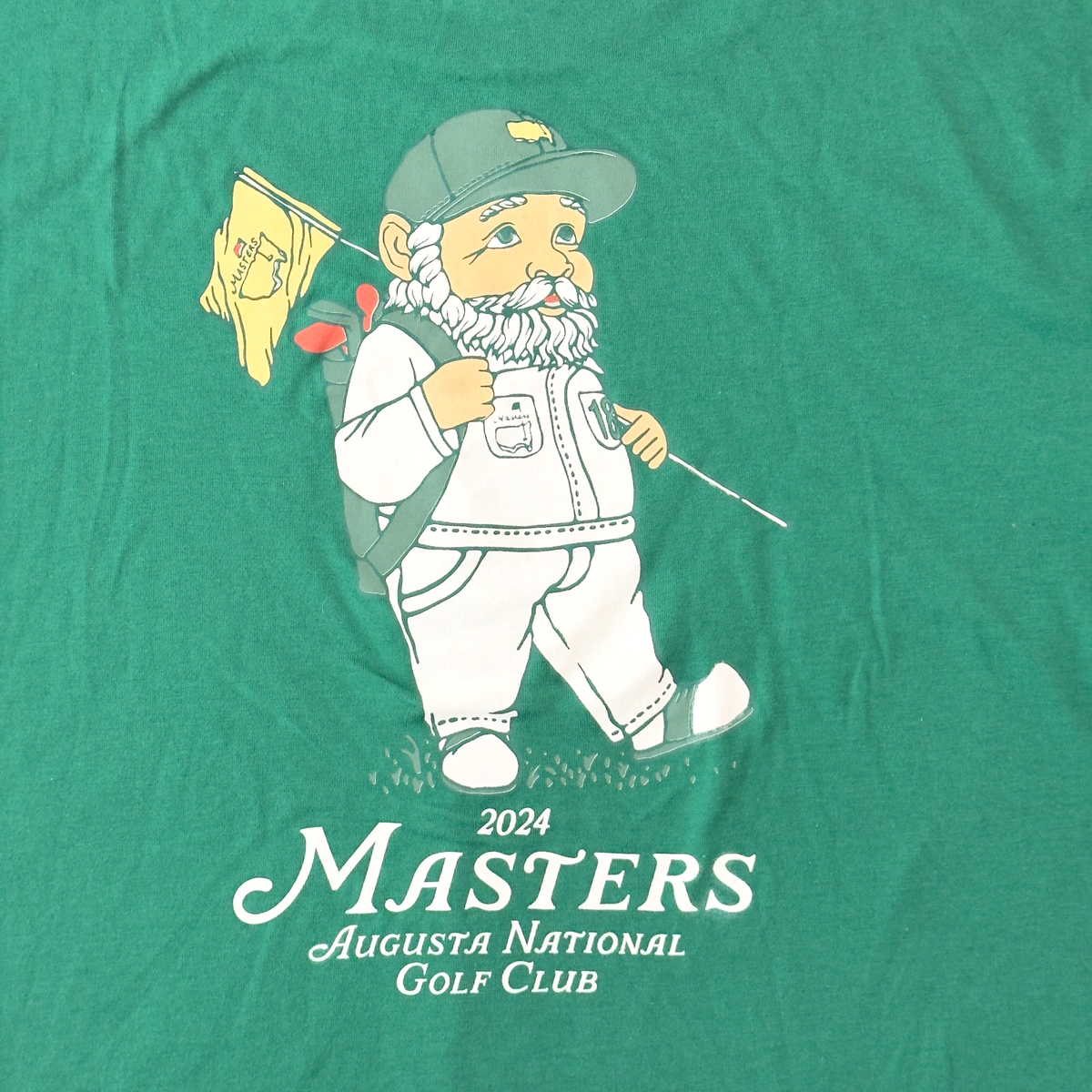 2024 Masters Golf Augusta National Mens M Caddie Gnome Tee T-Shirt