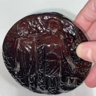 Blenko deep purple Gemini Zodiac Sign Glass Paperweight 4”