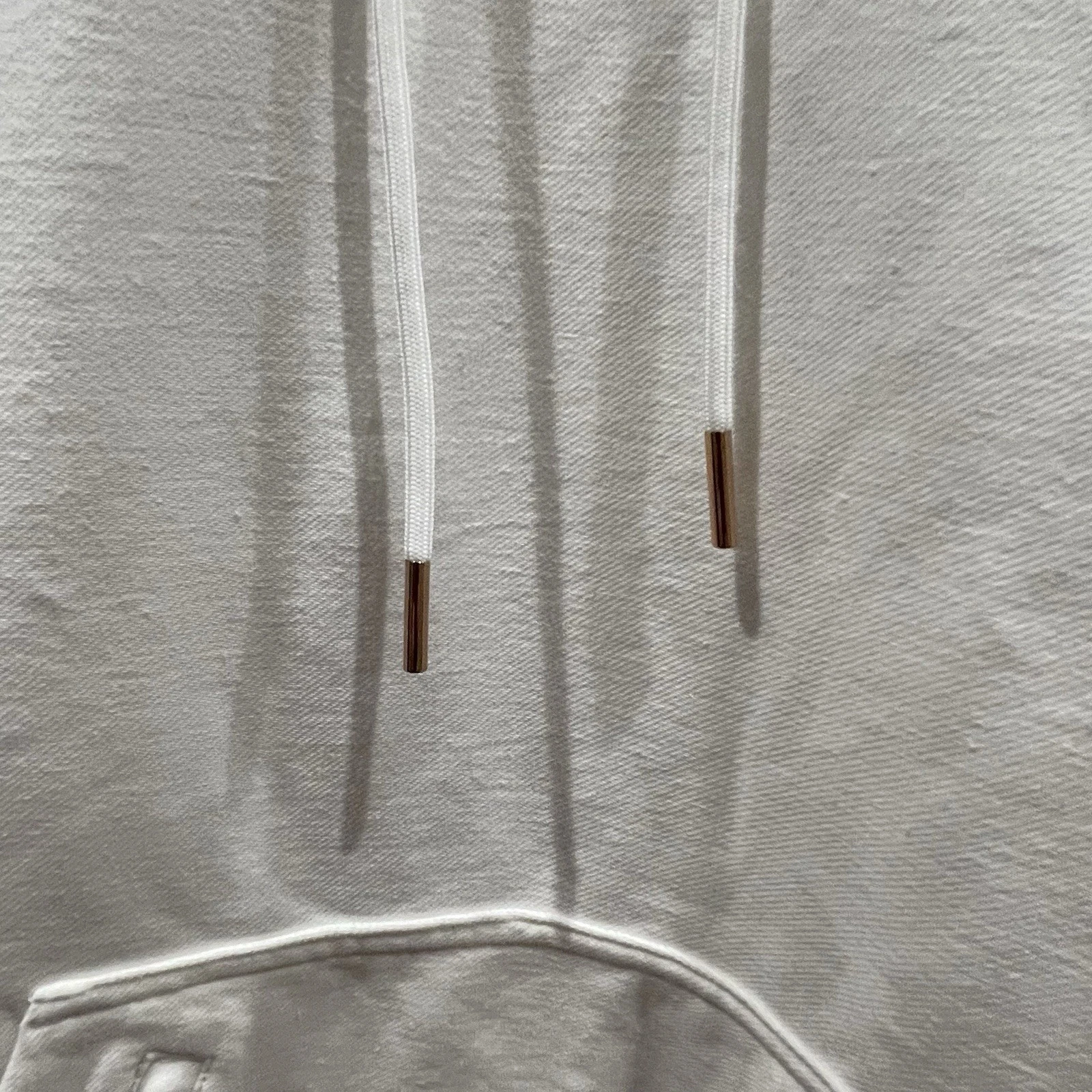 OFF WHITE FELPA LEGGERA THE LIMITED avorio felpa con cappuccio TAGLIA 2X più tasche NUOVA