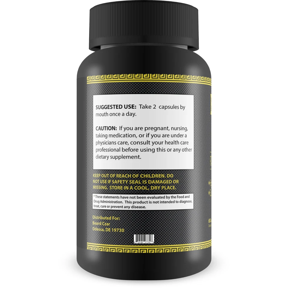 The Beard Czar - Complejo capilar facial - Fórmula para hombre altamente efectiva - Cabello natural Foto 3 de 4