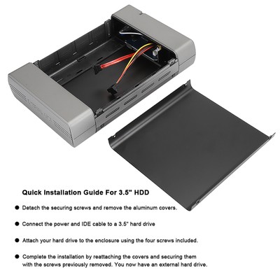 EU Plug 5.25in USB3.0 External Optical Drive Box Hard Disk Box 110-240V CB