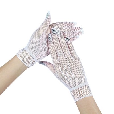 Fashionable Lace Fishnet Gloves Formal Short Gloves Elastic Comfortable Handwear