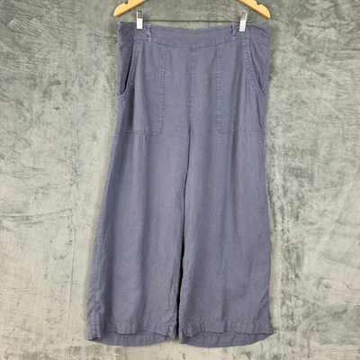 C&C California Pants XL Linen Blend Boho Beach Coastal Wide Leg Lagenlook Crop - Image 1 of 4