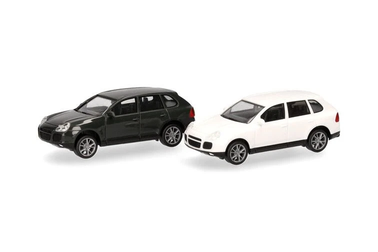 HERPA - PORSCHE Cayenne Turbo verde e bianco - 2 pezzi da assemblare - 1/87 -... - Immagine 4 di 4