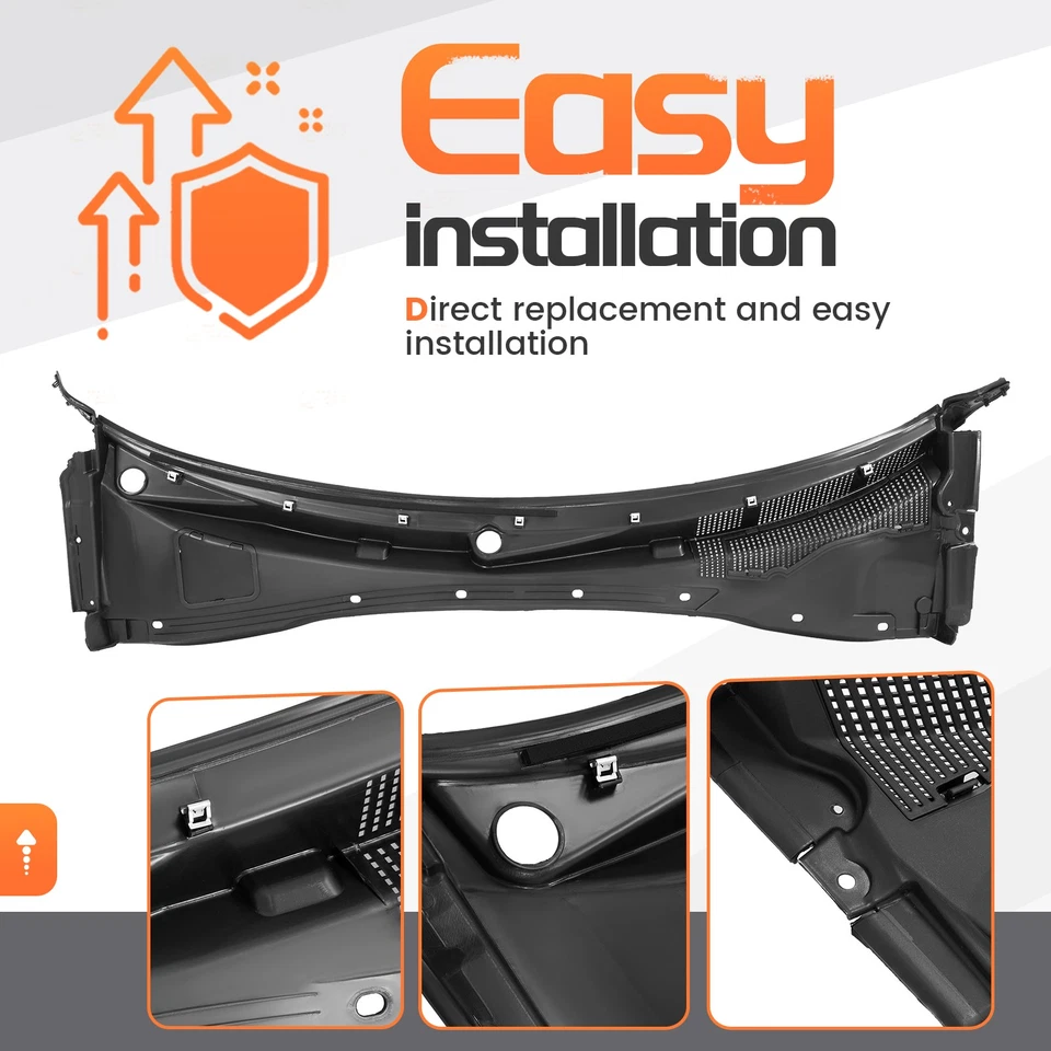 Front Windshield Cowl Vent Grille Cover Panel For 12-23 Dodge Charger 57010314AI - Image 4 of 4