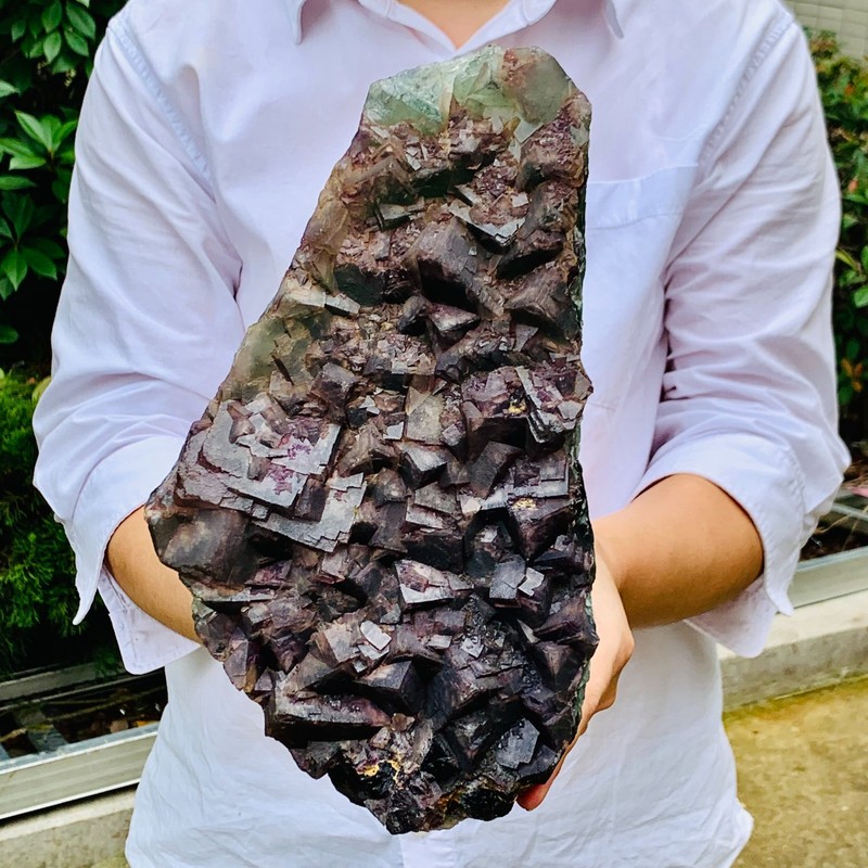 13.86LB Natural Fluorite Quartz Crystal Cluster Mineral Specimen