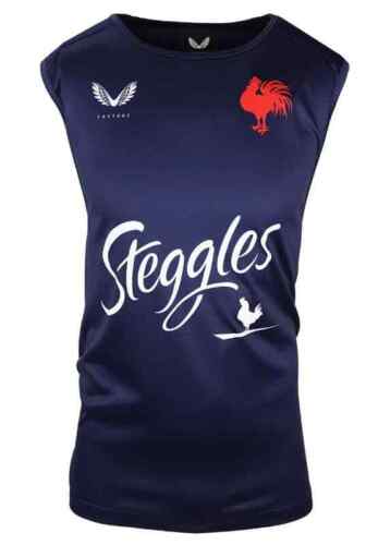 Sydney Roosters 2021 NRL Mens Navy Training Singlet Sizes S-4XL BNWT - Picture 1 of 2