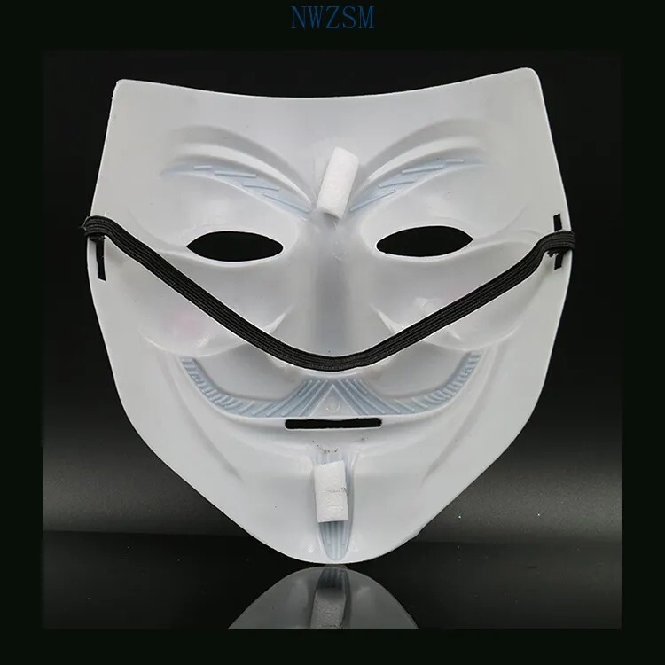 Anonymous Silver Mask Film V For Vendetta Guy Fawkes Cosplay Costume ...