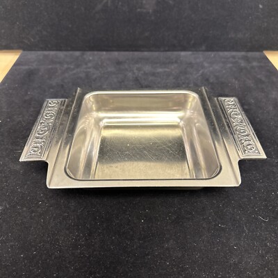 VTG Stainless Steel Dish w/ Handles Japan International Decorator Dish 9.5 
