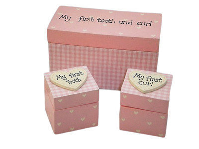 my first tooth and curl keepsake box