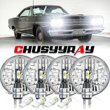For Chevrolet Bel Air 1958 1959 1960-1975 4pcs 5.75 5-34 Round Led Headlight