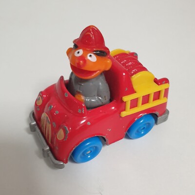 Sesamstraße Ernie Firetruck Spielzeug Vintage 80er 1981 Muppets Inc. Druckguss
