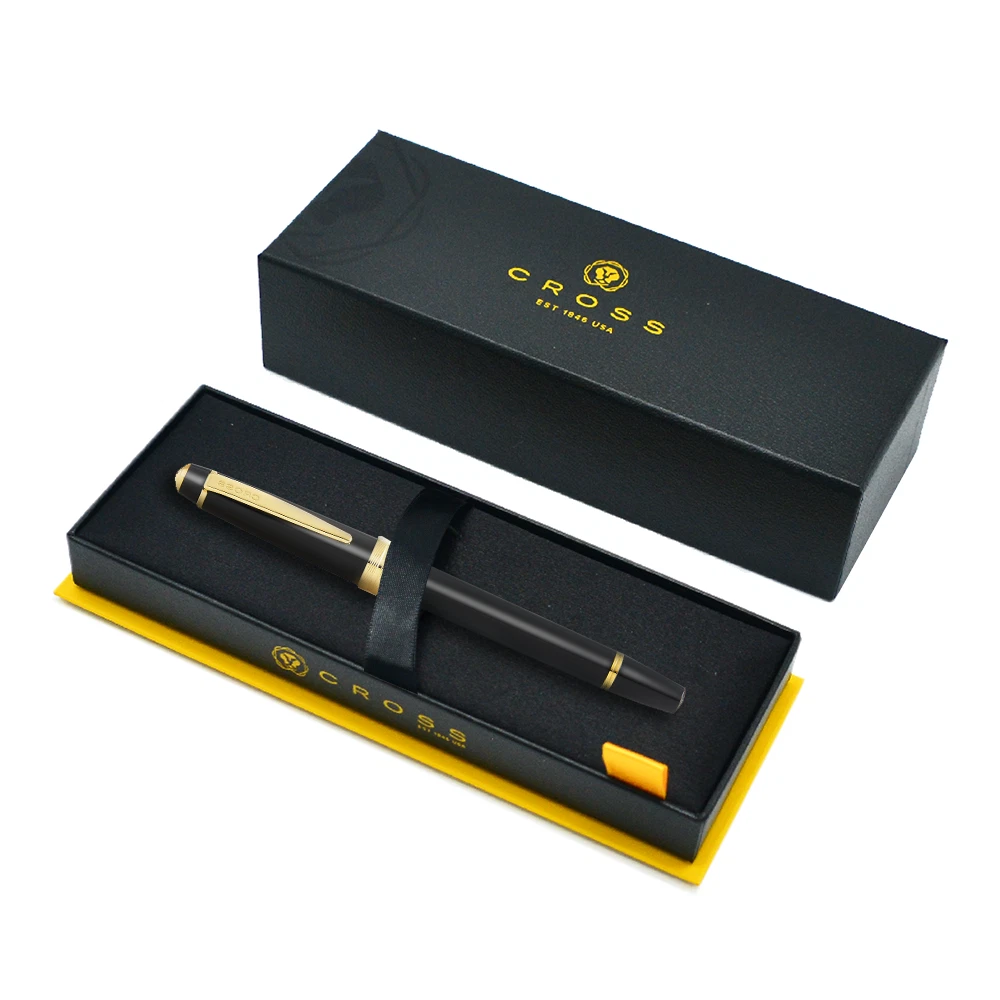 Cross Bailey Light Rollerball Pen Black and Gold Luxury Gift Box Business