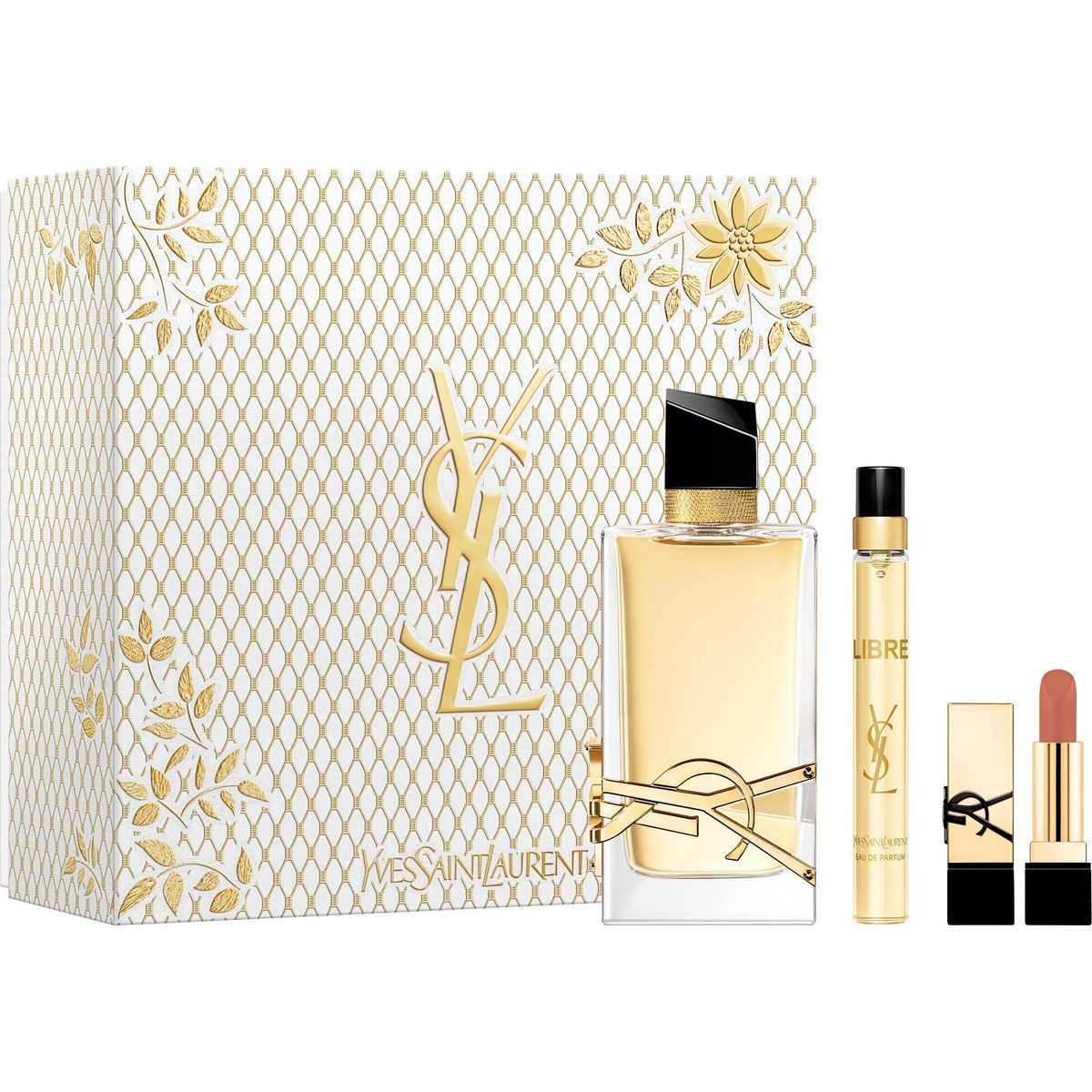YSL Libre 90ml EDP, 10ml Travel Spray Mini Lipstick Gift Set