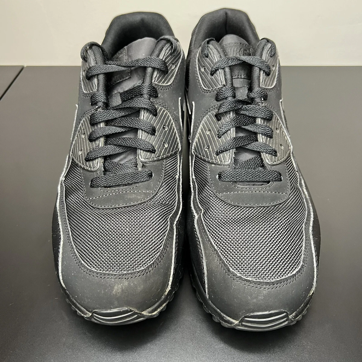 Size 11 Nike Air Max 90 Essential Triple Black eBay