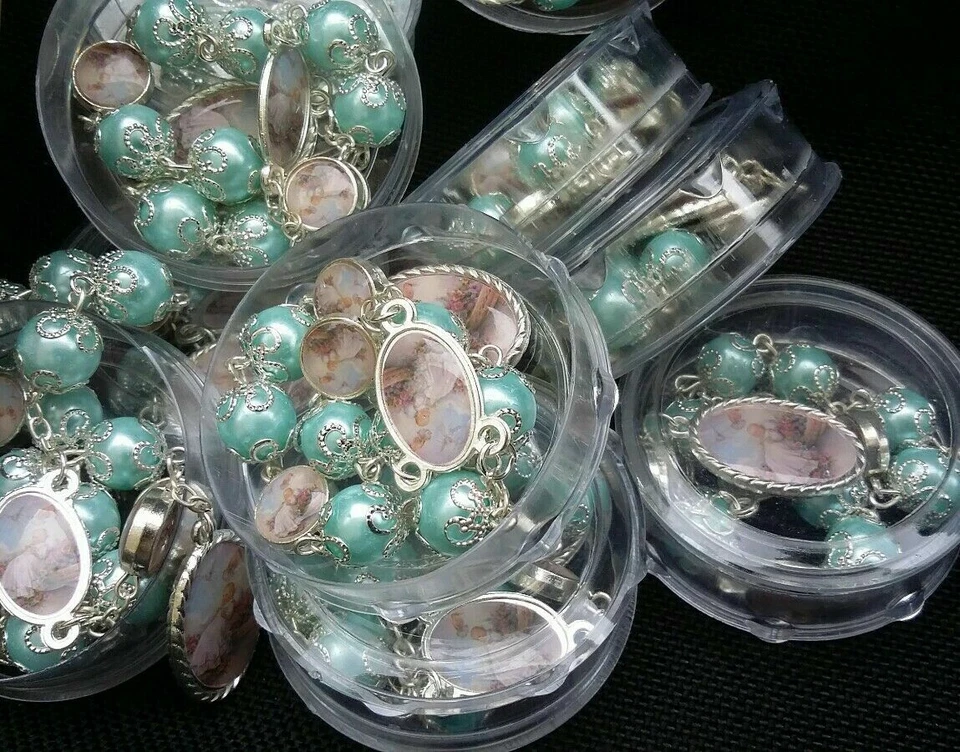 10 Крещение вечеринки Favors, четки браслет, Recuerdos Bautizo Rosario, подарок, Christi - Изображение 2 из 4