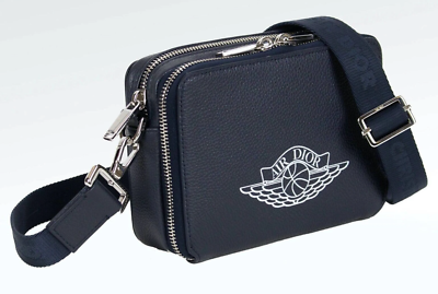 幻の新品★Dior x Jordan Wings Messenger Bag Navy Air Dior Jordaan Wing Basketball Blue White Logo Small