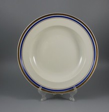 Rosenthal Selb U.S. Zone - WINIFRED - Suppenteller 24,5 cm. Elfenbein Gold blau