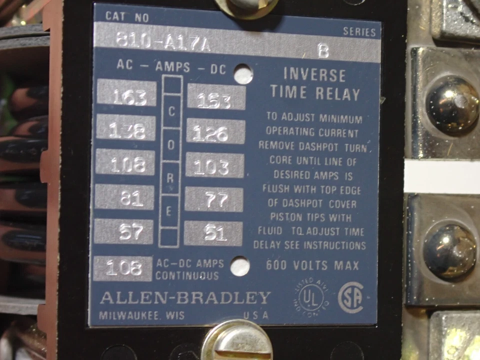 810-A17A B ALLEN BRADLEY MAGNETIC OVERLOAD RELAY NEW - Image 4 of 4