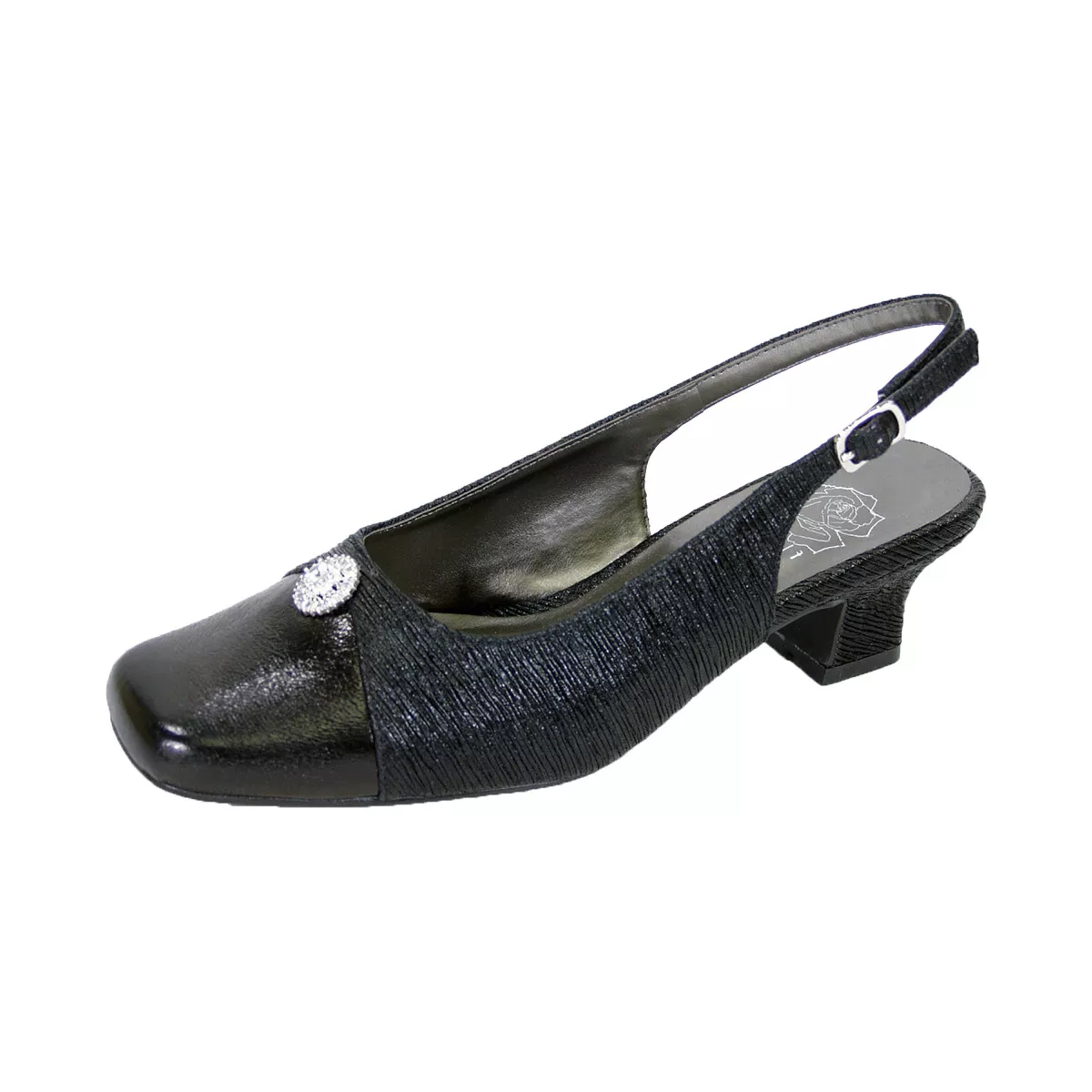 FLORAL Jolie Women s Wide Width Slingback Low Heel Dress Shoes