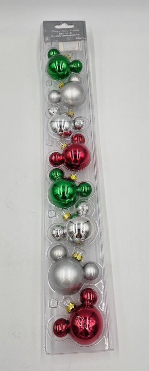 VTG DISNEY PARK DISNEY HOLIDAY COLLECTION GLASS ORNAMENT 8PK | eBay