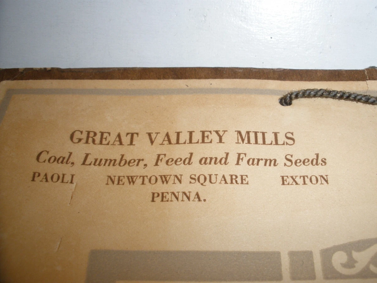 Vintage Great Valley Mills PA Lumber Feed Seeds Wall Calendar 1922 (R1) |  eBay