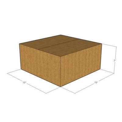 10 15x15x7 Kraft Brown Corrugated Shipping Boxes 32 ECT Single-Wall New
