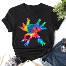 Cute Axolotl Tie Dye T-Shirt, Axolotl Lover Shirt, Kids Mens Womens Funny Axo...