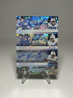 2025 Select Summit Triple Auto /24 Cracked Ice Dickerson Faulk James Colts HOF