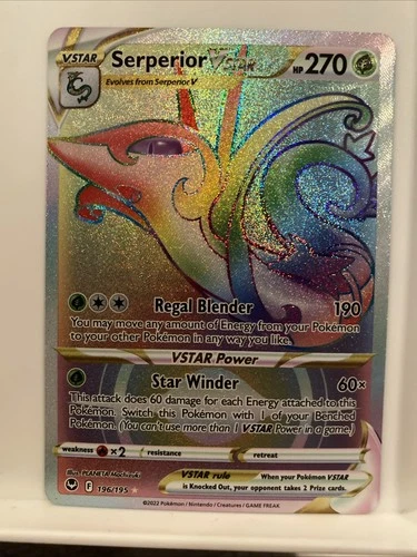 Serperior VSTAR (Secret) 196/195 Swsh12: Sword & Shield - Silver Tempest Holo