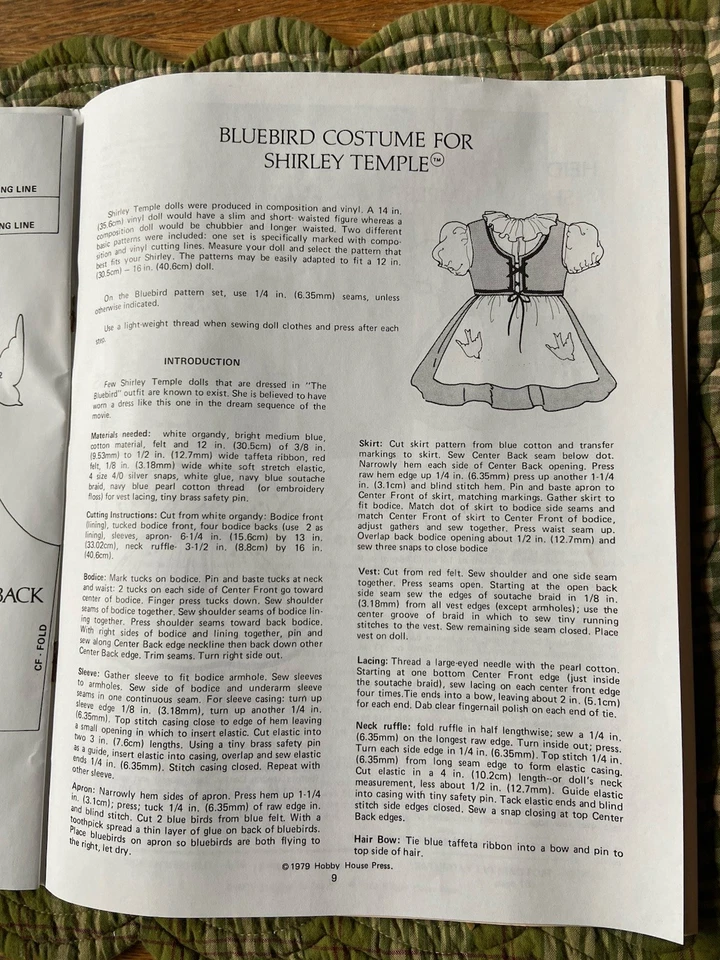 Shirley Temple 18 In. Doll Clothes Reprint Of Simplicity Sewing Pattern 2538 HTF - Image 4 of 4