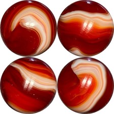 MINT 39/64" AKRO CORKSCREW MARBLE, nice blends. Red base.