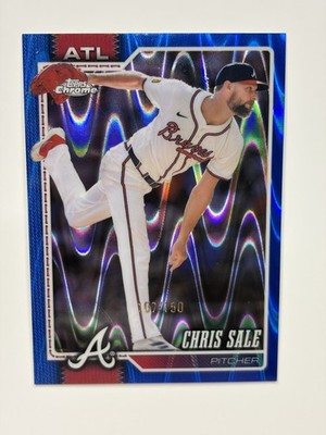 2026 Topps Chrome Baseball Chris Sale Blue Ray Refractor Card No.296 /150