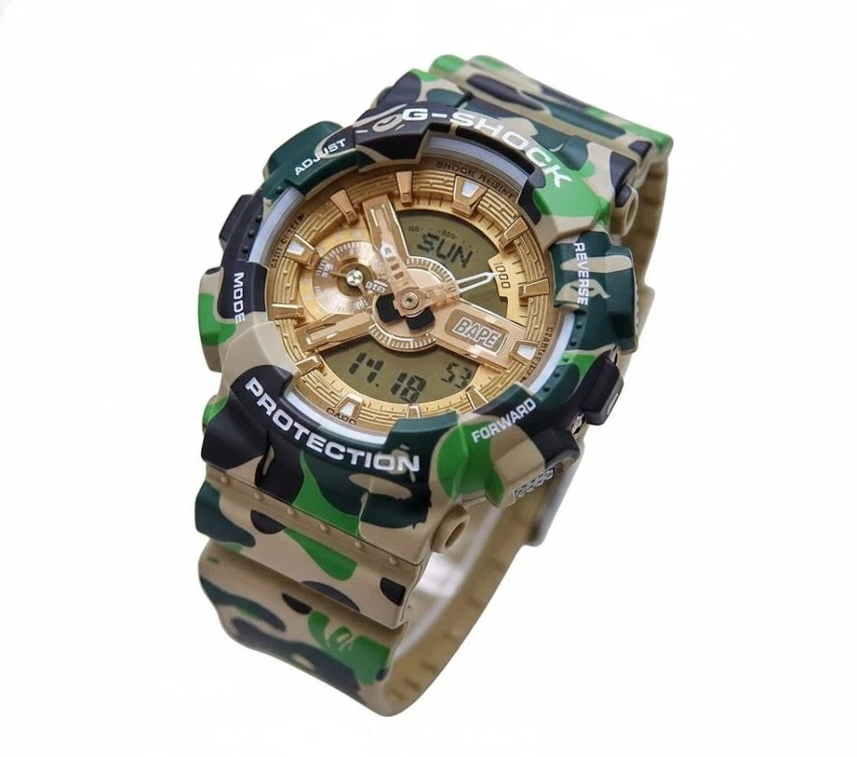 Reloj Digital Militar G-SHOCK GA-110 BAPE Camuflaje Verde Ejército Edición Limitada Raro Foto 3 de 4