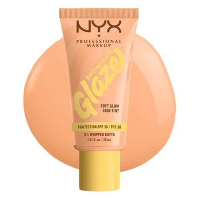 NYX Buttermelt Glaze Fond de Teint Hydratant SPF30 Whipped Butta 30ml - Photo 1/4